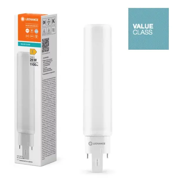 DULUX LED ЛАМПА D/E26 HF & AC MAINS V 10W 840 G24Q-3 LEDVANCE