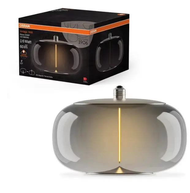 LED ЛАМПА VINTAGE 1906 MAGNET ELIPSE D300P SMOKE 6 4W/81 LEDVANCE - image 2