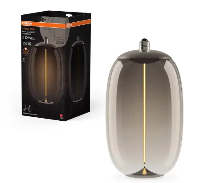 LED ЛАМПА VINTAGE 1906 MAGNET ELIPS OVAL D200G SMOKE 12 LEDVANCE - image 2