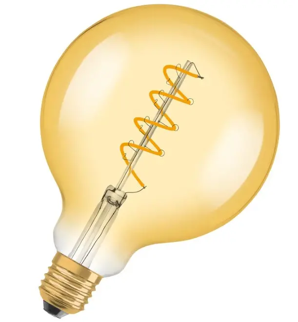 LED ЛАМПА VINTAGE 1906 LED CL GLOBE125 SPIRAL GOLD 36/4W/820 LEDVANCE - image 1
