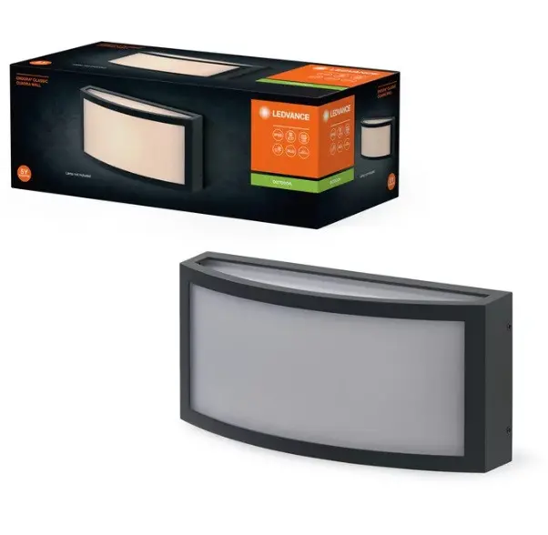 LED ЛАМПА ENDURA CLASSIC IP65 E27 CUADRA WALL DARK GRAY LEDVANCE