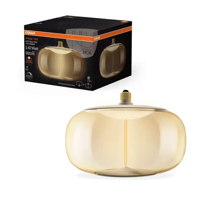 VINTAGE LED ЛАМПА 1906 LED MAGNET ELIPSE DIM AMBER 12W E27 LEDVANCE - image 1