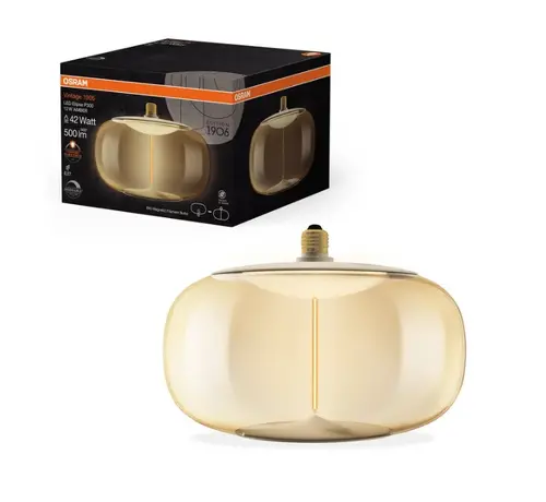 VINTAGE LED ЛАМПА 1906 LED MAGNET ELIPSE DIM AMBER 12W E27 LEDVANCE - image 1