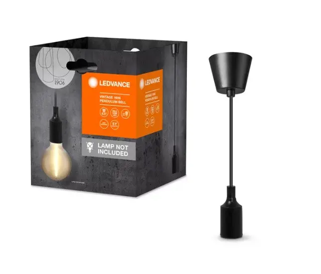 LED ЛАМПА VINTAGE 1906 PENDULUM BELL BLACK LEDVANCE