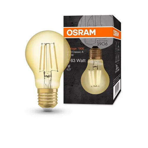 LED ЛАМПА VINTAGE 1906 LED CLA63 FIL GOLD 63 7,5W/824 E27 LEDVANCE