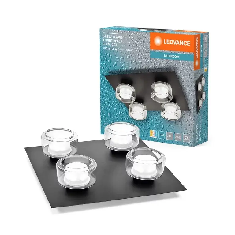 LED ЛАМПА ORBIS FLAME 4X5.5W CLICKCCT IP44 BK LEDVANCE - image 1
