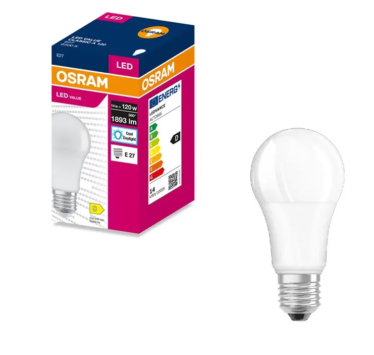 LED ЛАМПА VALUE CLA120 1893lm/865 E27 LEDVANCE
