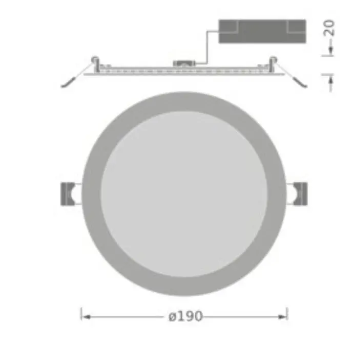 LED ЛАМПА DL SLIM RD 190 E 18W 840 WT EUE LEDVANCE - image 3