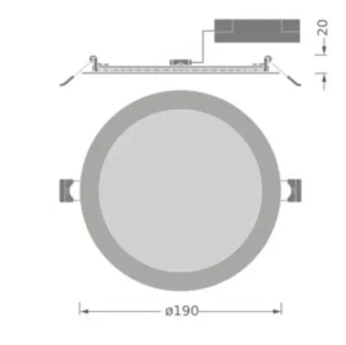 LED ЛАМПА DL SLIM RD 190 E 18W 840 WT EUE LEDVANCE - image 3