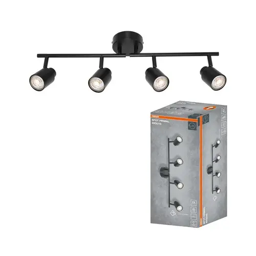 LED ЛАМПА SPOT PRIMAL BLACK 4XGU10 BLACK LEDVANCE