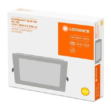 LED ВГРАДЕНО ОСВЕТИТЕЛНО ТЯЛО DL SLIM GEN2 SQ155 12W/3000K WT IP20 LEDVANCE - image 2