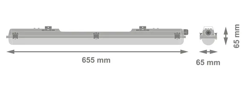 Industrial LED Λαμπτήρας DAMP PROOF HOUSING E IP65 600 E 1XLAMP IP65 LEDVANCE - image 2