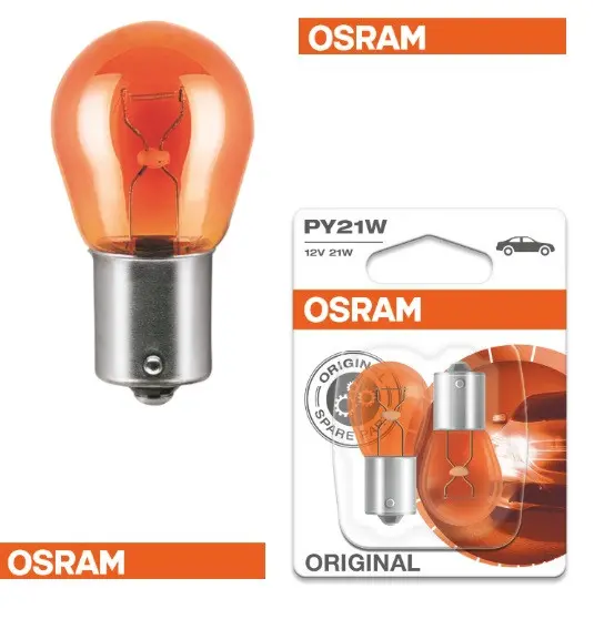 АВТОМОБИЛНА ЛАМПА 7507 PY21W ORANGE 12V BAU15s UNPACKED OSRAM