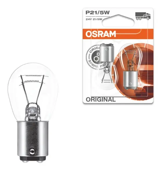 АВТОМОБИЛНА ЛАМПА 7528 P21/5W 12V BAY15d UNPACKED OSRAM - image 1