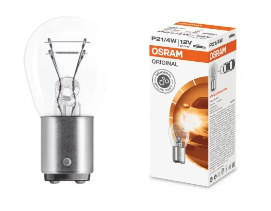 АВТОМОБИЛНА ЛАМПА 7225 P21/4W 12V BAZ15d UNPACKED OSRAM