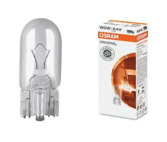 ΛΑΜΠΤΗΡΑΣ ΑΥΤΟΚΙΝΗΤΟΥ 2845 W5W 24V W2,1x9.5d ΧΩΡΙΣ ΣΥΣΚΕΥΑΣΙΑ OSRAM