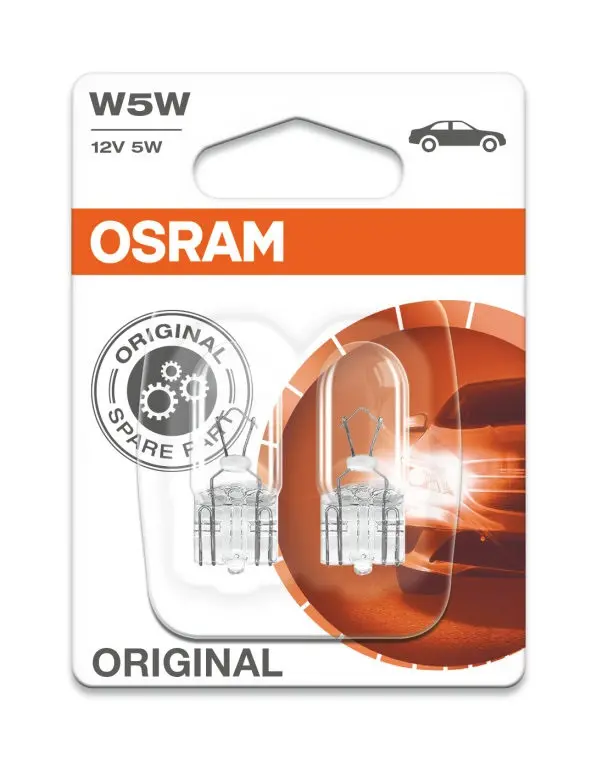 АВТОМОБИЛНА ЛАМПА 2825 W5W 12V W2,1x9.5d DUOBLISTER OSRAM