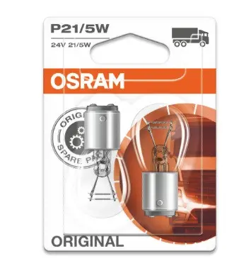 АВТОМОБИЛНА ЛАМПА 7528 P21/5W 12V BAY15d DUOBLISTER OSRAM