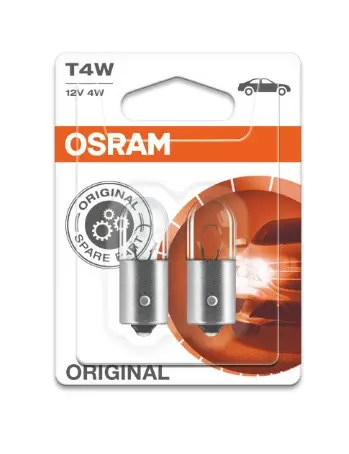 АВТОМОБИЛНА ЛАМПА 3893 T4W 12V BA9s DUOBLISTER OSRAM - image 1