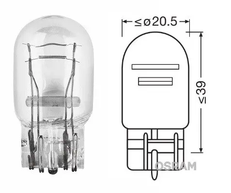 АВТОМОБИЛНА ЛАМПА 7515-02B W21/5W 12V W3x16q DUOBLISTER OSRAM - image 2
