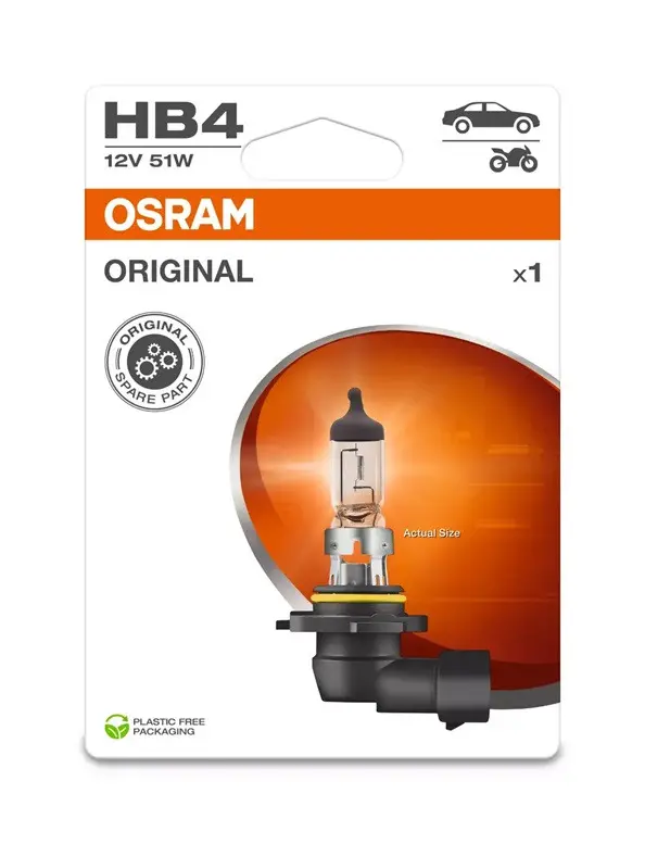 АВТОМОБИЛНА ЛАМПА 9006 HB4 51W 12V P22D BLISTER OSRAM - image 1