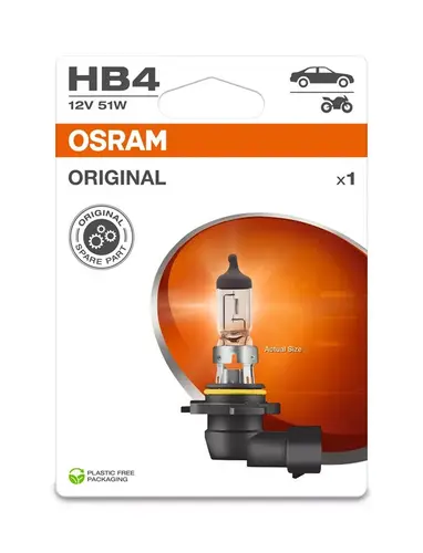 АВТОМОБИЛНА ЛАМПА 9006 HB4 51W 12V P22D BLISTER OSRAM - image 1