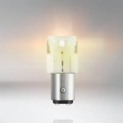 АВТОМОБИЛНА LED ЛАМПА 7528DYP-02B P21/5W AMBER 1,9W 12V BAY15D OSRAM