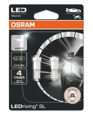 КОМПЛЕКТ 2бр. LED ЛАМПИ 2723DWP-02B W2.3W/T5 6000K 12V 0.25W W2X4.6D - image 2