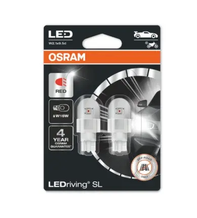 АВТОМОБИЛНА LED ЛАМПА 921DRP-02B 1.4W RED 12V W2.1X9.5D OSRAM - image 1