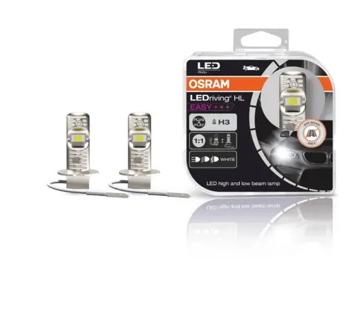 АВТОМОБИЛНА LED ЛАМПА ЗА ДЪЛГИ И КЪСИ СВЕТЛИНИ СЪС СИСТЕМАТА PLUG & PLAY 64151DWESY H3 8W 12V PK22S BOX2 OSRAM