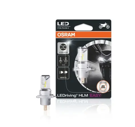 МОТОЦИКЛЕТНА LED ЛАМПА 64193DWESY MOTOR H4/H19 LED 19W 12V P43T BLI1 OSRAM - image 2