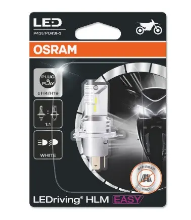 МОТОЦИКЛЕТНА LED ЛАМПА 64193DWESY MOTOR H4/H19 LED 19W 12V P43T BLI1 OSRAM - image 3
