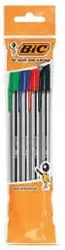 Set Cristal 4 buc. colorate/albastru1 negru1 roșu1 verde1/ BIC