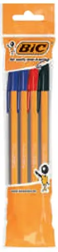 Set Orange 4 buc. colorate/albastru 2, negru1, roșu1/ BIC - 1