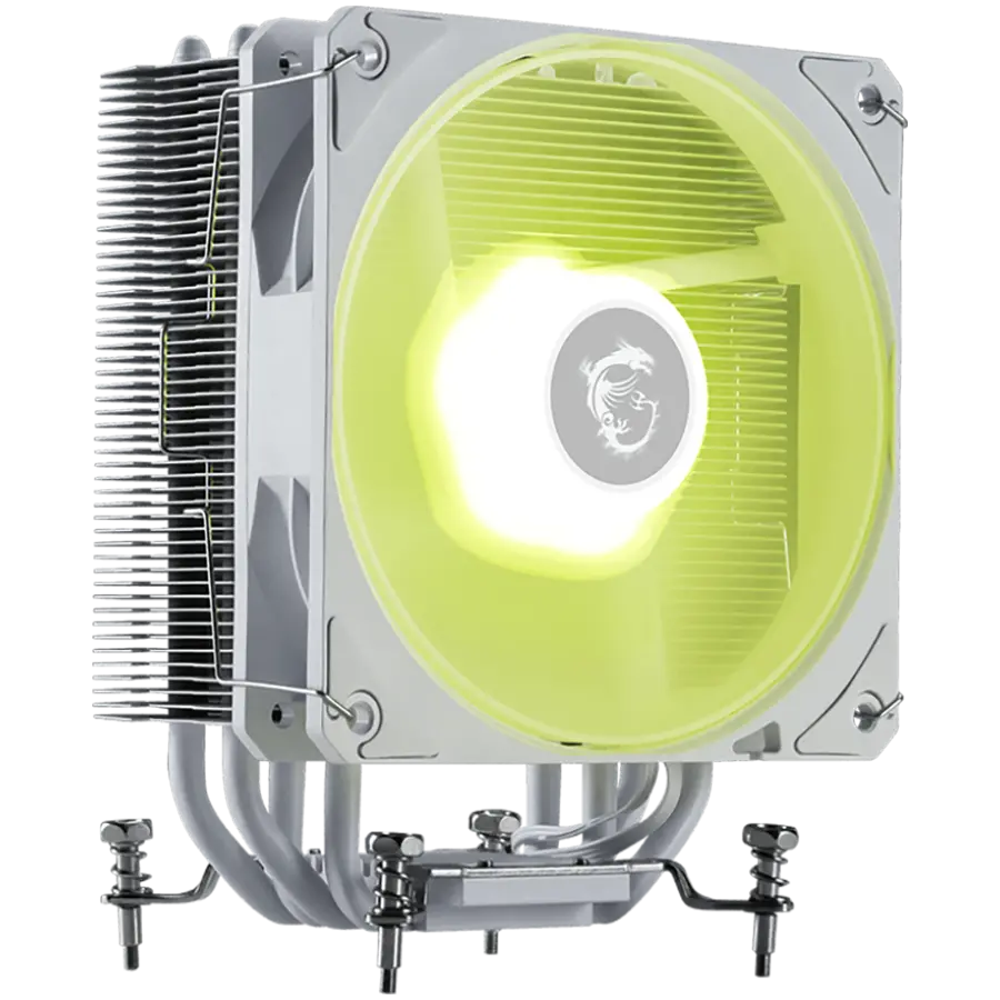 MSI MAG COREFROZR AA13 WHITE, ανεμιστήρας 1x120mm ARGB, TDP 240W, σωλήνες θερμότητας Direct Touch, Intel LGA 1700/1851, AMD AM5/AM4, λευκό, εγγύηση
