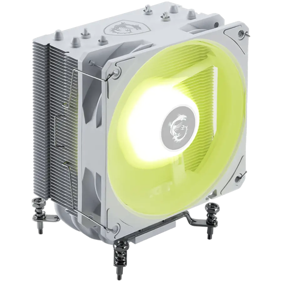 MSI MAG COREFROZR AA13 WHITE, 1x120mm ARGB Fan, TDP 240W, Direct Touch Heat-pipes, Intel LGA 1700/1851, AMD AM5/AM4, White, 3Y Warranty - image 1