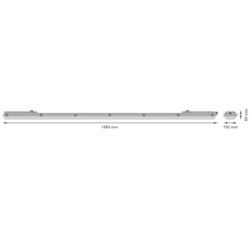 ИНДУСТРИАЛНА LED ЛАМПА DAMP PROOF HOUSING E IP65 1500 E 2XLAMP IP65 LEDVANCE - image 2