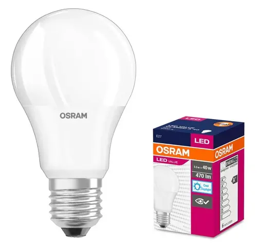 BEC LED VALUE CLA40 470lm/865 E27 LEDVANCE - 1