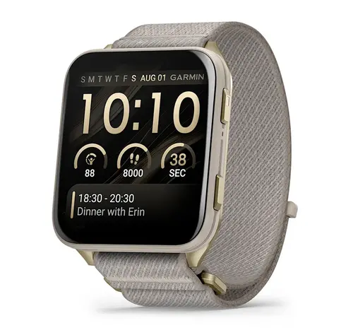 Garmin Venu® X1 - Venu® X1 -  Soft Gold с Titanium Caseback и French Grey найлонова каишка 010-02980-09