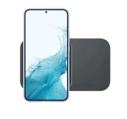Зарядно устройство, Samsung Super Fast Wireless Charger Duo (w TA), Dark Gray - image 1