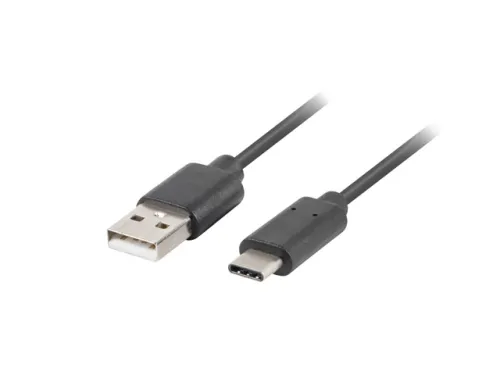 Кабел, Lanberg USB-C(M) -> USB-A (M) 2.0 cable 0.5m, black