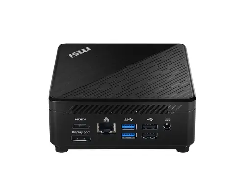 Настолен компютър, MSI CUBI 5 10M-415EU, Intel Core i3-10110U, 2.10 GHz, RAM 8GB (1x8, 2x DDR4 2666MHz SO-DIMMs, up to 64GB), UHD Graphics, SSD M.2 PCIE 256GB, 802.11 AX, BT 5, TPM 2.0 Firmware, Windows 11 Home, 65W PSU, 124 X 124 X 53.7 mm, 0.55 kg, VESA 100, Black - image 3