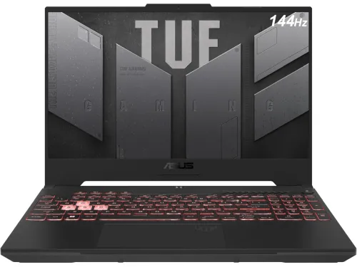 Лаптоп, Asus TUF A15 FA507RM-HN082, AMD Ryzen 7 6800H  (8-core/16-thread, 20MB cache, up to 4.7 GHz max boost)), 15.6" FHD AG (1920x1080)144Hz, 16GB DDR5 4800MHz (2x8 GB), PCIE NVME 512 GB M.2 SSD, NVIDIA GeForce RTX 3060 GDDR6, WiFi 6, RGB Illum. Kbd, no OS, Me