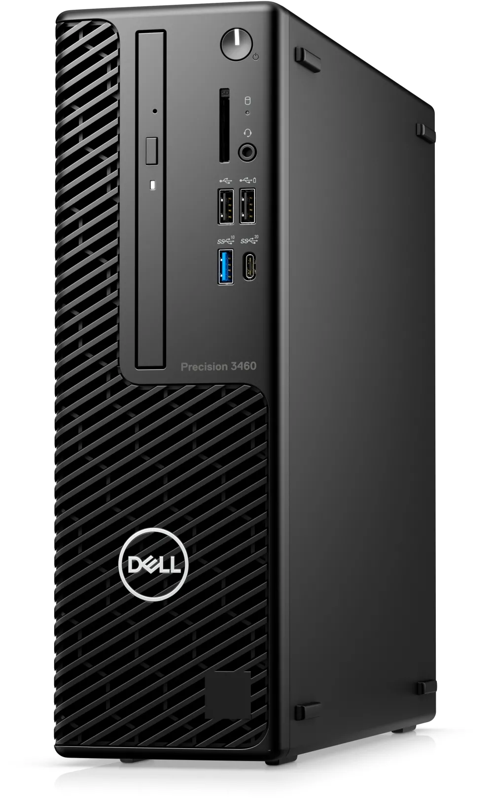Работна станция, Dell Precision 3460 SFF , Intel Core i7-12700 (25M Cache, up to 4.9 GHz), 16GB (2X8GB) 4800MHz SO-DIMM DDR5, 512GB SSD PCIe M.2, Nvidia Quadro T600 4GB, DVD RW, Keyboard&Mouse, 260 W, Windows 11 Pro, 3Yr ProSpt