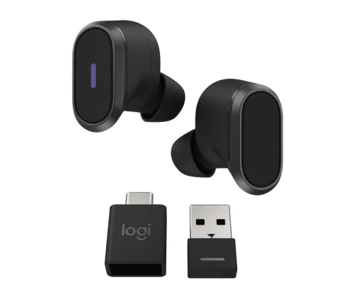 Слушалки, Logitech Zone True Wireless-GRAPHITE-2.4GHZ/BT-PLUGC-EMEA-BTC - image 1
