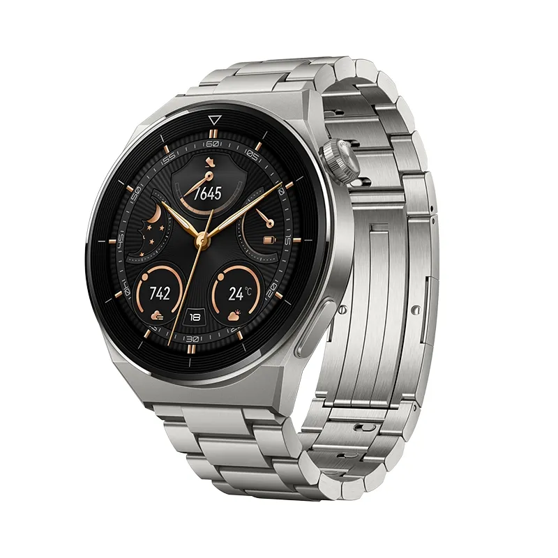 Часовник, Huawei Watch GT 3 Pro 46mm, Odin-B19M, 1.43", Amoled, 466x466, PPI 326, 4GB, Bluetooth 5.2 supports BLE/BR/EDR, 5ATM, NFC, GPS, Battery 530 maAh, Light Titanium Case - image 1