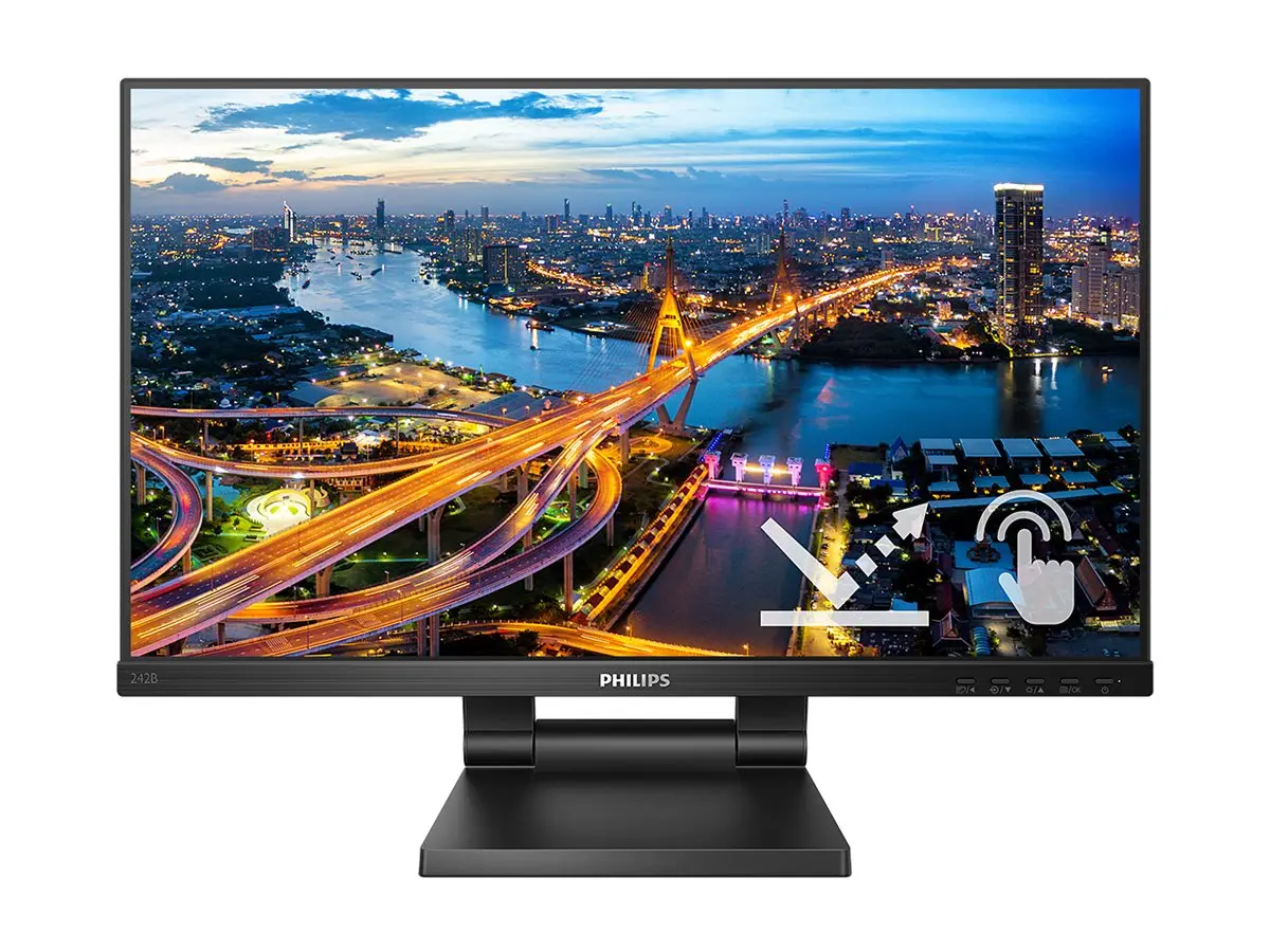 Monitor, Philips 242B1TC/00, 23.8" Touch (anti-glare), IPS, WLED, 1920x1080@75Hz, 4ms GTG, 250cd m/2, 1000:1, DCR 50M:1, FlickerFree, Low Blue Mode