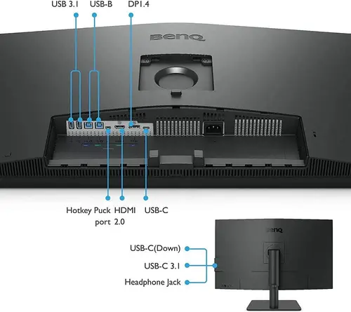 Οθόνη, BenQ PD3205U 32" IPS 4ms 3840x2160 4K, DesignVue Designer Mon,100% sRGB,PIP/PBP,CAD/CAM,Disp Pilot,Flicker-free,LBL,1000:1,20M:1 DCR,10 - 3