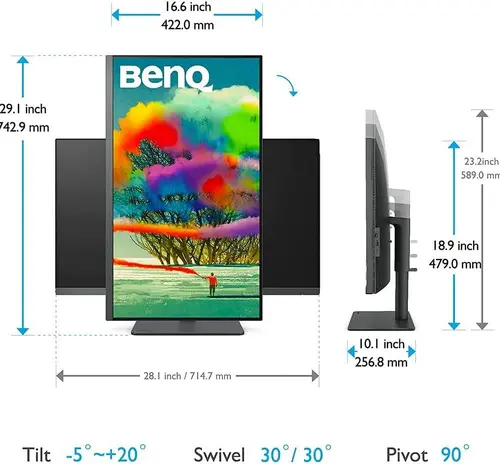 Οθόνη, BenQ PD3205U 32" IPS 4ms 3840x2160 4K, DesignVue Designer Mon,100% sRGB,PIP/PBP,CAD/CAM,Disp Pilot,Flicker-free,LBL,1000:1,20M:1 DCR,10 - 4