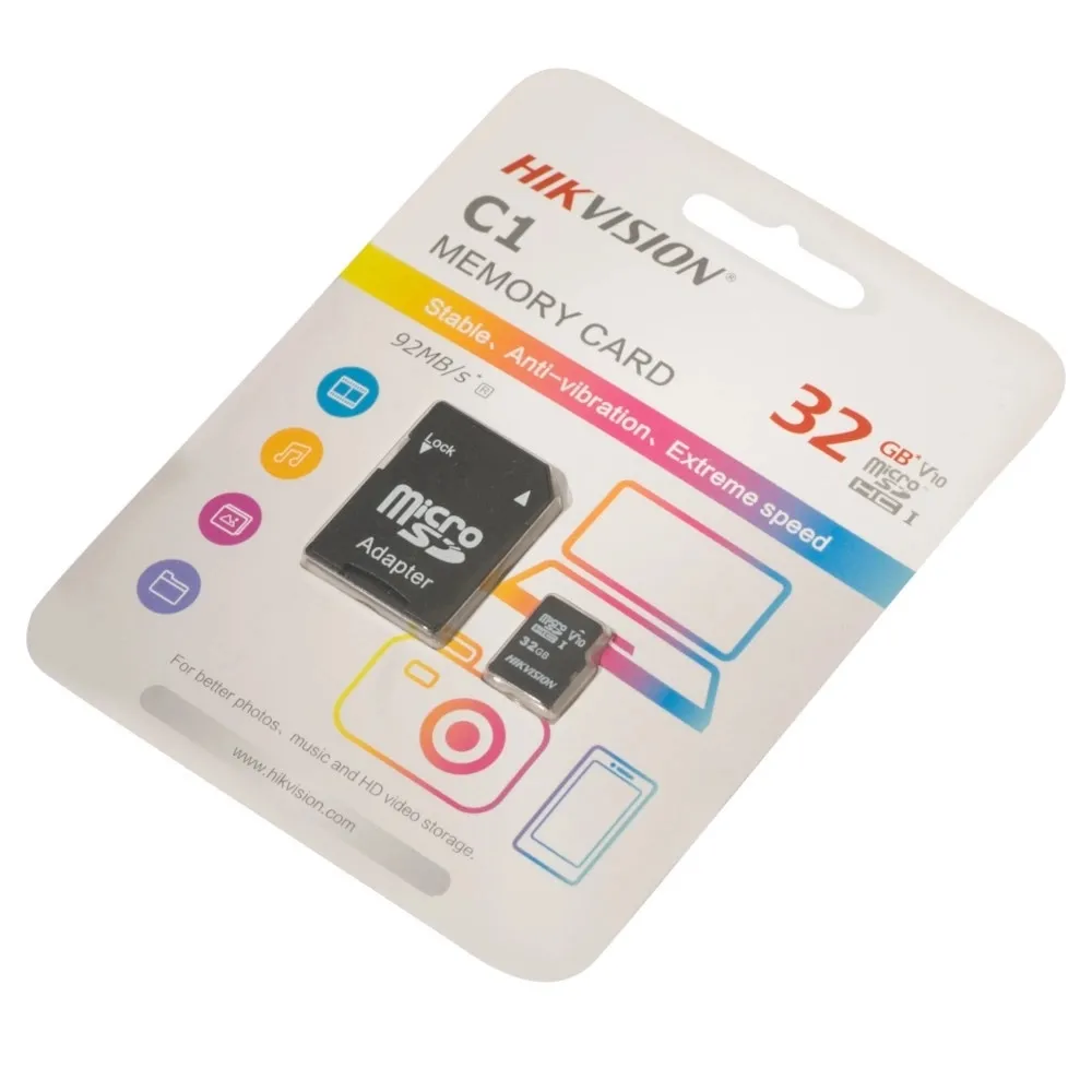 Памет, HIkVision 32GB microSDHC, Class 10, UHS-I, TLC, up to 92MB/s read speed, 15MB/s write speed, V10 - image 1